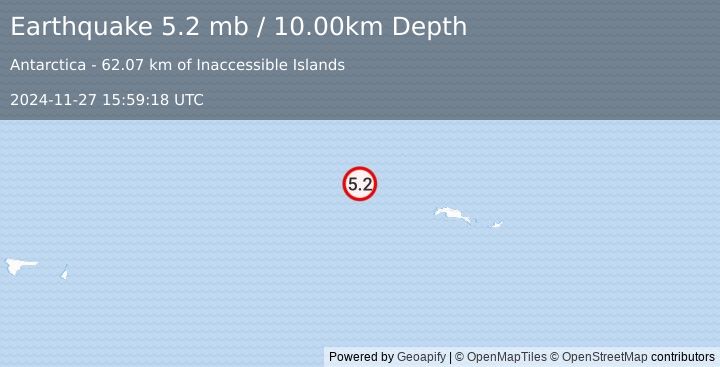 Earthquake Scotia Sea (5.2 mb) (2024-11-27 15:59:18 UTC)