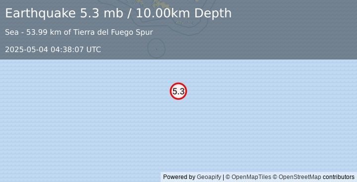 Earthquake Drake Passage (5.3 mb) (2025-05-04 04:38:07 UTC)