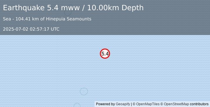 Earthquake south of the Fiji Islands (5.4 mww) (2025-07-02 02:57:17 UTC)