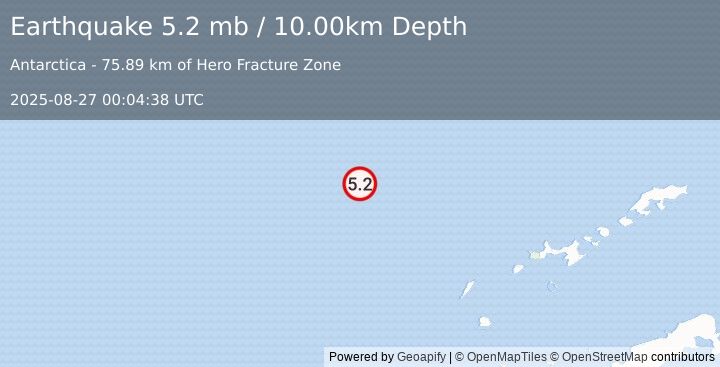 Earthquake Drake Passage (5.2 mb) (2025-08-27 00:04:38 UTC)